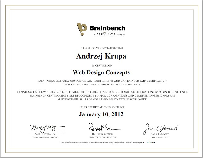 Web Design Concepts Certification